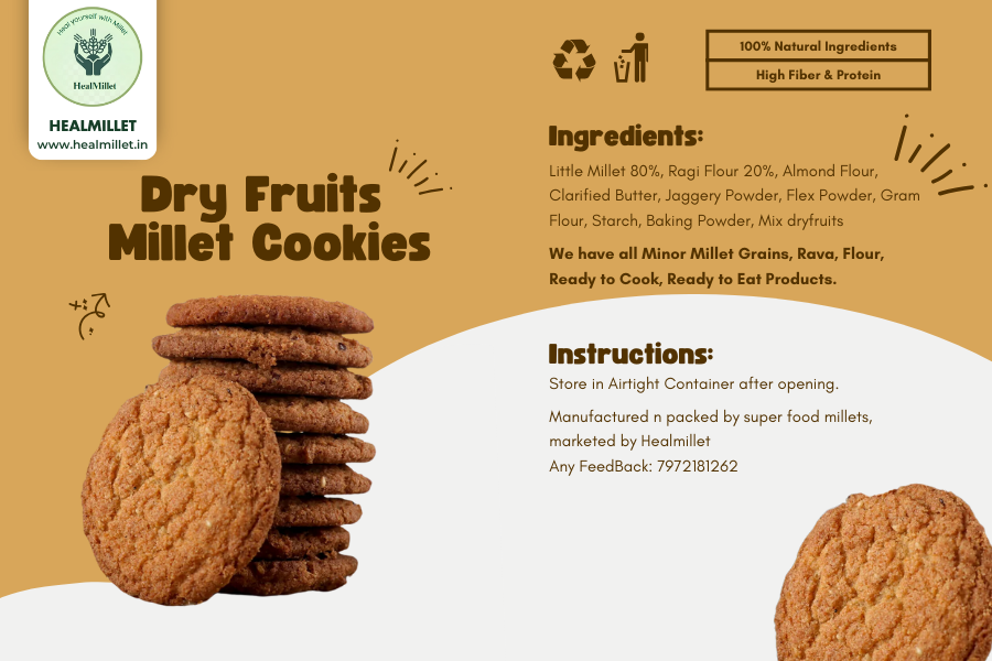 Dry Fruit Millet Cookies