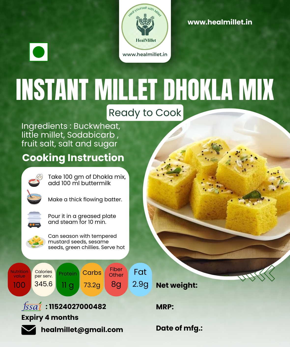 Millet Dhokla Premix